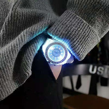 Load image into Gallery viewer, 2019 led Flash Luminous Watch Personality trends students lovers jellies woman men's watches 7 color light WristWatch best Gifts