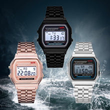 Load image into Gallery viewer, Ultra-thin F91w sports Children's electronic watches alarm children clock Stainless Steel strap men watch for kid boy girl gift