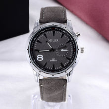Load image into Gallery viewer, Miler Men Watches Top Brand Fashion Men's Leather Wrist watch Quartz Mens Watch Male Clock relogio masculino erkek kol saati