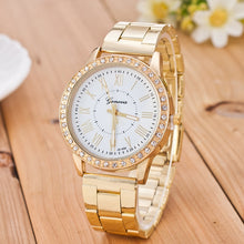 Load image into Gallery viewer, Geneva Watch Women Watches 2019 Luxury Gold Watch Stainless Steel Rhinestone Women's Watches Ladies Watch Clock Zegarek Damski
