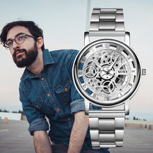 Load image into Gallery viewer, SOXY 2019 NEW Men Watches Skeleton Top Brand Luxury Business Watches Men's Stainless Steel Band Auto Date relogio masculino saat