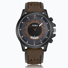 Load image into Gallery viewer, Men's watch Couple Leather Band Analog Quartz Round Business Wrist Watch Man watches mens 2019 relogios masculinos