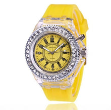 Load image into Gallery viewer, 2019 led Flash Luminous Watch Personality trends students lovers jellies woman men's watches 7 color light WristWatch best Gifts