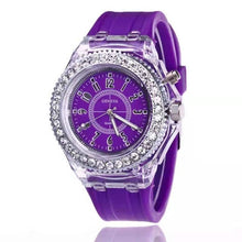 Load image into Gallery viewer, 2019 led Flash Luminous Watch Personality trends students lovers jellies woman men's watches 7 color light WristWatch best Gifts