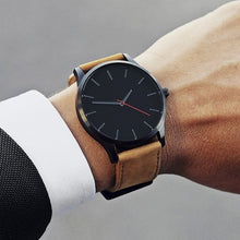 Load image into Gallery viewer, Men's Watch Men's Quartz Watch Sports Military Watch Leather Strap Men's Watch Calendar Complete Watch 2019 New