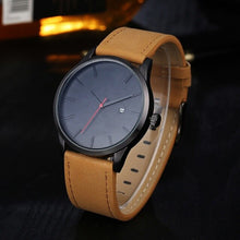 Load image into Gallery viewer, Men's Watch Men's Quartz Watch Sports Military Watch Leather Strap Men's Watch Calendar Complete Watch 2019 New