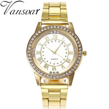 Load image into Gallery viewer, Luxury Crystal Women's Men's Crystal Rhinestone Stainless Steel Analog Quartz Wrist Watch Drop shipping wholesale Rose Gold