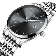 Load image into Gallery viewer, casual men watch ONTHEEDGE brand mens wristwatches luxury gold stainless steel man watches waterproof calendar men's watch
