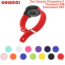 Load image into Gallery viewer, OULUCCI  20mm Silicone Watch Band Strap For Garmin Vivoactive3 Accessoires/Vivomove HR/Forerunner 645 Smart Bracelet Wrist