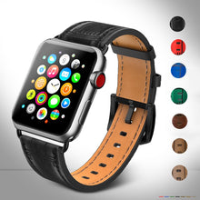 Load image into Gallery viewer, Strap voor apple watch band Echt leer loop 42mm 38mm horlogeband voor iwatch 44mm 40mm 5/ 4/3/2/1 armband accessoires