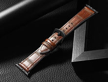 Load image into Gallery viewer, Strap voor apple watch band Echt leer loop 42mm 38mm horlogeband voor iwatch 44mm 40mm 5/ 4/3/2/1 armband accessoires