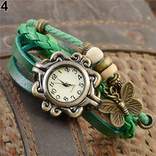 Load image into Gallery viewer, Women's Casual Vintage Multilayer Butterfly Faux Leather Bracelet Wrist Watch Ladies Female Clock Montre Femme Relogios 2017 Hot