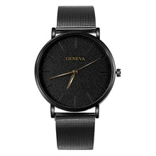 Load image into Gallery viewer, GENEVA Ultra-thin Women's Watch Business Watch Women Luxury Saat Rose Gold Mesh Stainless Steel Women's Watches Female Clock