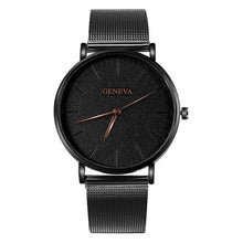 Load image into Gallery viewer, GENEVA Ultra-thin Women's Watch Business Watch Women Luxury Saat Rose Gold Mesh Stainless Steel Women's Watches Female Clock