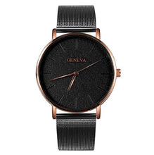 Load image into Gallery viewer, GENEVA Ultra-thin Women's Watch Business Watch Women Luxury Saat Rose Gold Mesh Stainless Steel Women's Watches Female Clock