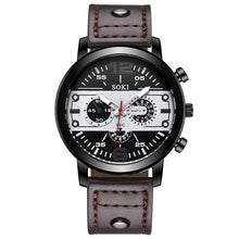 Load image into Gallery viewer, Men's watch Couple Leather Band Analog Quartz Round Business Wrist Watch Man watches mens 2019 relogios masculinos