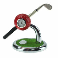 Load image into Gallery viewer, CRESTGOLF Golf Gift Golf Ball Design Pen Holder Desktop With a Mini Club Shape Pen and a Watch Golf Accessoires