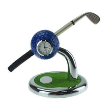 Load image into Gallery viewer, CRESTGOLF Golf Gift Golf Ball Design Pen Holder Desktop With a Mini Club Shape Pen and a Watch Golf Accessoires