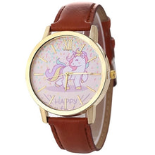 Load image into Gallery viewer, Fashion hot sale men's and women's children's watches unicorn leather with quartz watches kids watch