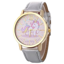 Load image into Gallery viewer, Fashion hot sale men's and women's children's watches unicorn leather with quartz watches kids watch